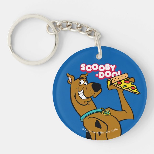 Scooby-Doo With Pizza Slice Key Ring (Front)