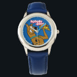 Scooby-Doo With Pizza Slice Watch<br><div class="desc">Check out Scooby-Doo sitting with a big smile,  holding up a slice of stuffed crust pizza.</div>