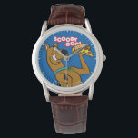 Scooby-Doo With Pizza Slice Watch<br><div class="desc">Check out Scooby-Doo sitting with a big smile,  holding up a slice of stuffed crust pizza.</div>