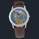 Scooby-Doo With Pizza Slice Watch<br><div class="desc">Check out Scooby-Doo sitting with a big smile,  holding up a slice of stuffed crust pizza.</div>