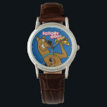 Scooby-Doo With Pizza Slice Watch<br><div class="desc">Check out Scooby-Doo sitting with a big smile,  holding up a slice of stuffed crust pizza.</div>