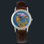 Scooby-Doo With Pizza Slice Watch<br><div class="desc">Check out Scooby-Doo sitting with a big smile,  holding up a slice of stuffed crust pizza.</div>