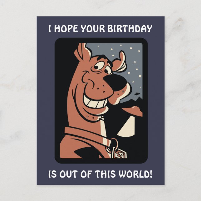 Scooby-Doo With UFO Postcard (Front)