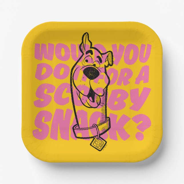 Scooby-Doo |Would You Do It For A Scooby Snack? Paper Plate (Front)