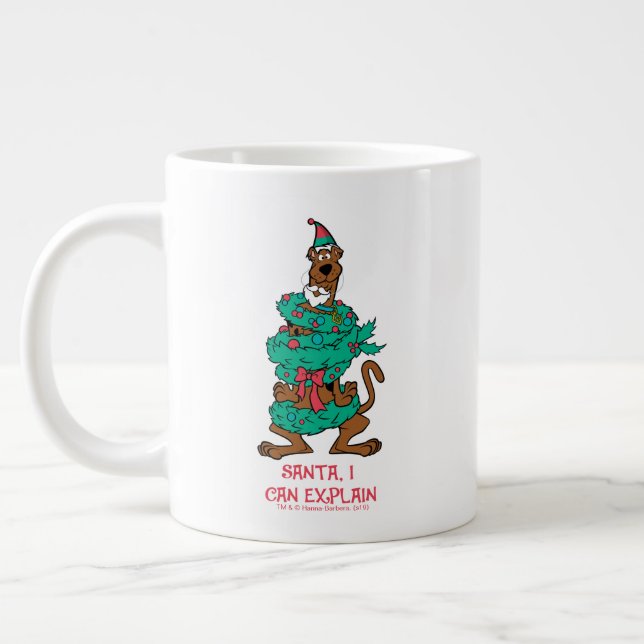Scooby-Doo Wrapped In Wreaths Large Coffee Mug (Left)