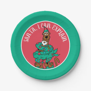 Scooby-Doo Wrapped In Wreaths Paper Plate