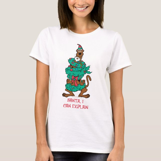 Scooby-Doo Wrapped In Wreaths T-Shirt (Front)