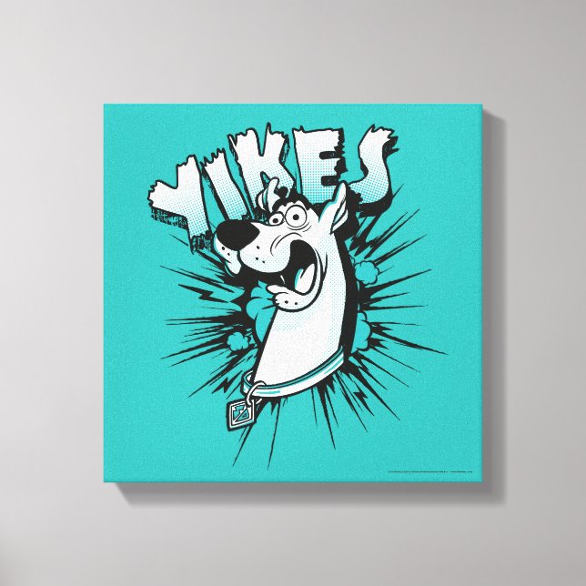 Scooby-Doo "Yikes!" Halftone Graphic Canvas Print (Front)