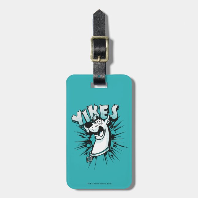 Scooby-Doo "Yikes!" Halftone Graphic Luggage Tag (Front Vertical)