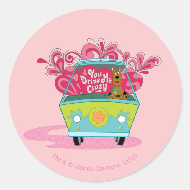 Scooby-Doo - You Drive Me Crazy Classic Round Sticker (Front)