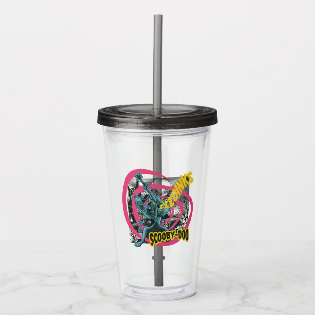 Scooby-Doo Zoinks Punk Guitar Graphic Acrylic Tumbler (Front)