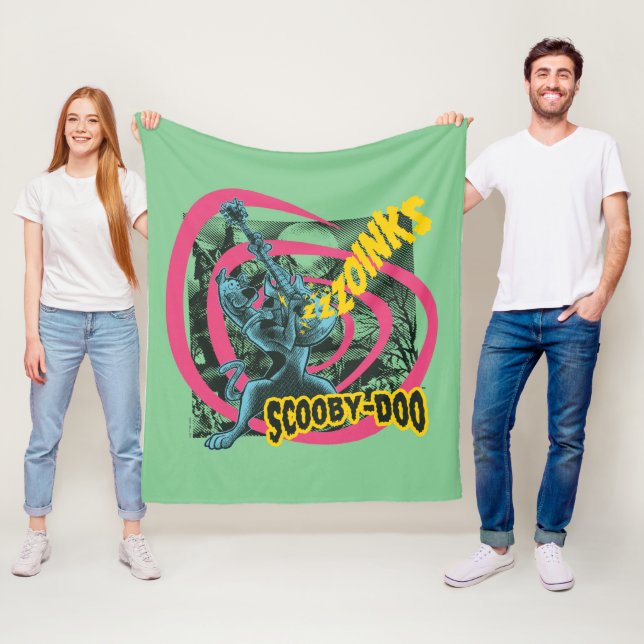 Scooby-Doo Zoinks Punk Guitar Graphic Fleece Blanket (In Situ)