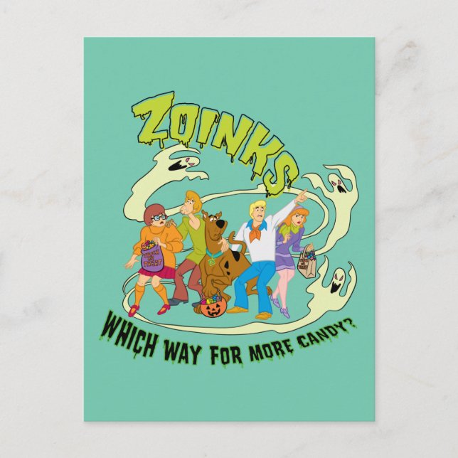 Scooby-Doo | Zoinks Which Way for More Candy? Postcard (Front)