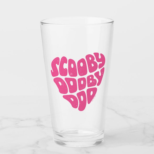 Scooby Dooby Doo Heart Glass (Front)