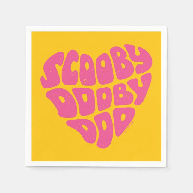 Scooby Dooby Doo Heart Napkin (Front)