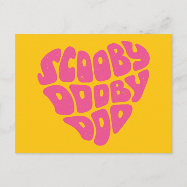 Scooby Dooby Doo Heart Postcard (Front)