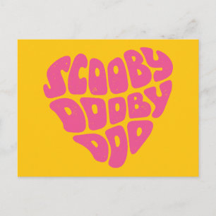Scooby Dooby Doo Heart Postcard