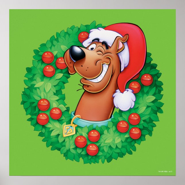 Scooby in Wreath Poster (Front)
