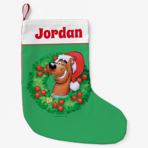 Scooby in Wreath Small Christmas Stocking