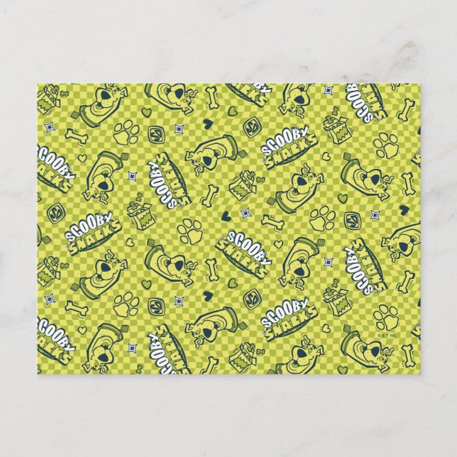 Scooby Snacks Galore Chequered Pattern Postcard (Front)