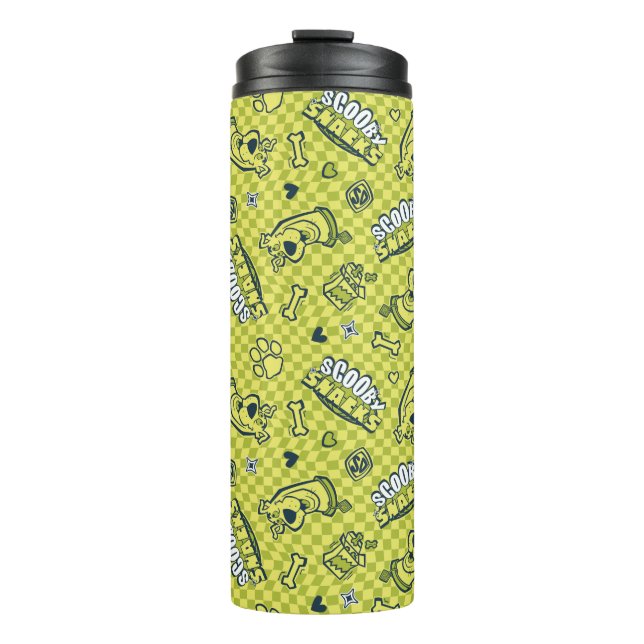 Scooby Snacks Galore Chequered Pattern Thermal Tumbler (Front)