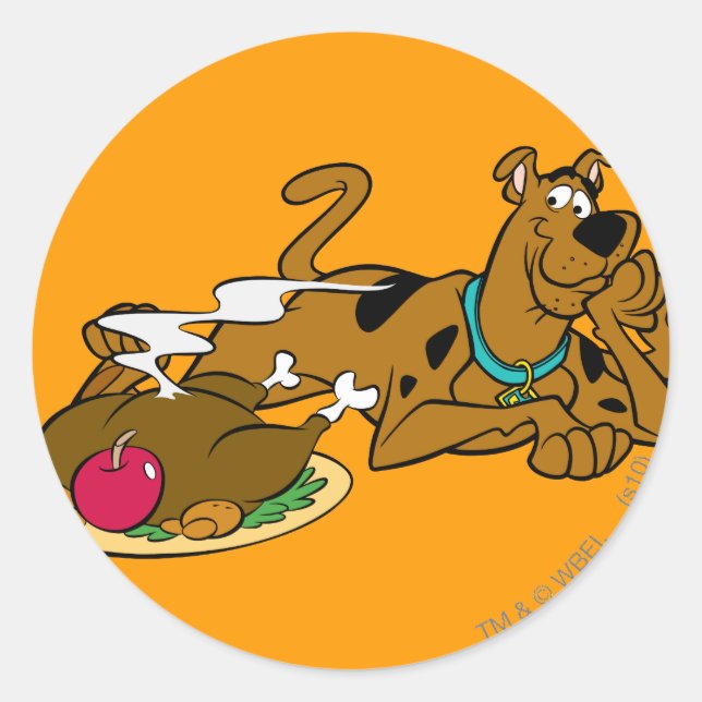 Scooby Thanksgiving 06 Classic Round Sticker (Front)