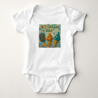Scoop Into Joy – It’s Ice Cream Day! Baby Bodysuit