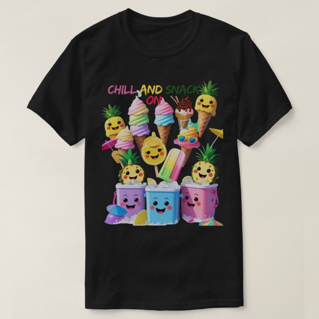 Scoop, Sip, Smile – Summer Treats Tee (Design Front)