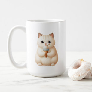 Scoop & Snuggles Ice Cream Cone Kitten  Coffee Mug