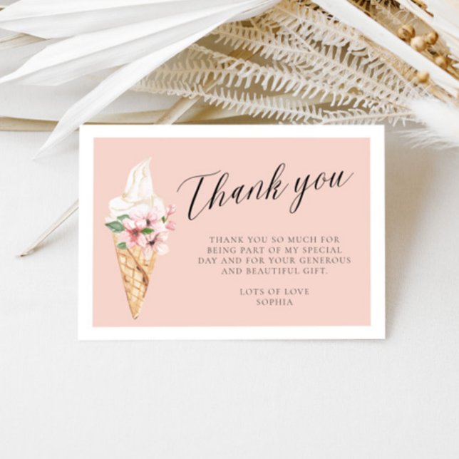 Scooped Up Bridal Shower Thank You Card (Creator Uploaded)