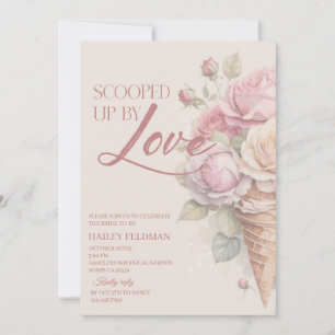 Scooped Up by Love Bridal Shower Invitation, Blush Invitation