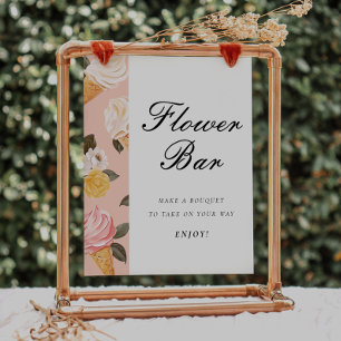 Scooped Up Flower Bar Bridal Shower Sign