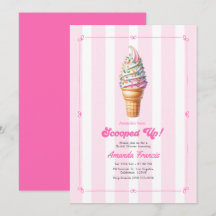 Scooped Up Hot Pink Ice Cream Bridal Shower