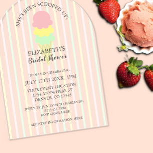 Scooped Up Ice Cream Bridal Shower Acrylic Invitations