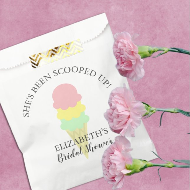 Scooped Up Ice Cream Bridal Shower Favour Bags (Creator Uploaded)