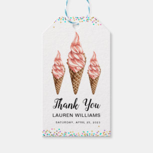 Scooped Up Ice Cream Bridal Shower Gift Tags