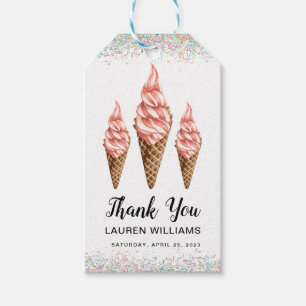Scooped Up Ice Cream Bridal Shower Gift Tags