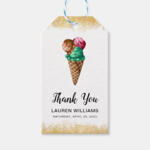 Scooped Up Ice Cream Bridal Shower Gift Tags