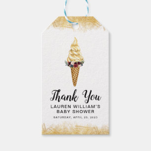 Scooped Up Ice Cream Bridal Shower Gift Tags