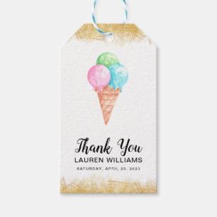Scooped Up Ice Cream Bridal Shower Gift Tags