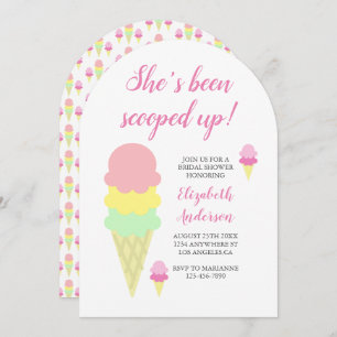 Scooped Up Ice Cream Bridal Shower Invitation