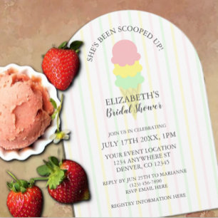Scooped Up Ice Cream Bridal Shower Invitation