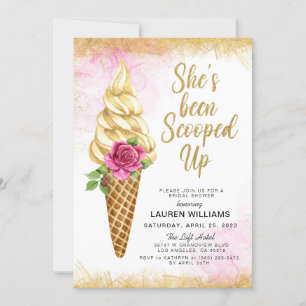 Scooped Up Ice Cream Bridal Shower Invitation