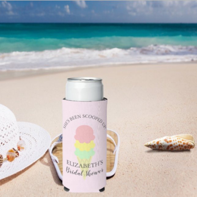 Scooped Up Ice Cream Bridal Shower Seltzer Can Cooler (Creator Uploaded)