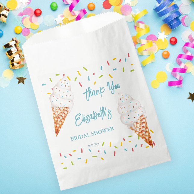 Scooped up ice cream bridal shower thank you favour bags (Creator Uploaded)