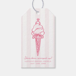 Scooped Up Ice Cream Bridal Wedding Engagement Gift Tags