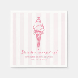 Scooped Up Ice Cream Bridal Wedding Engagement Napkin