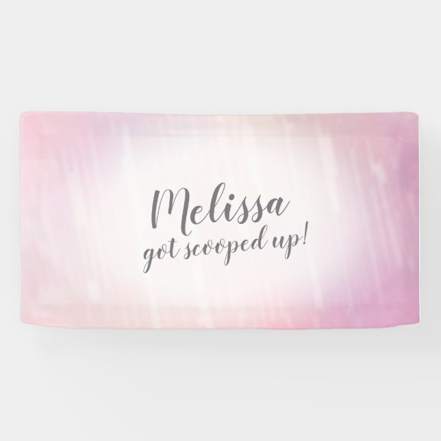 Scooped Up Ice Cream Theme Banner Bridal Shower (Horizontal)