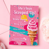 Scooped up retro ice cream pink bridal shower