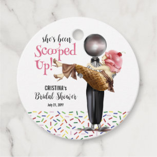 Scooped Up Strawberry Ice cream Bridal Shower Favour Tags